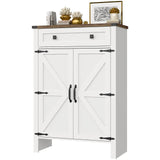 5-Tier Farmhouse Shoe Cabinet with Adjustable Shelves and Drawer