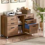 Large Mobile Lateral File Cabinet Storage with 6 Drawers