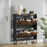 Hidden Shoe Storage Slim Storage Cabinet with Metal Legs