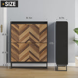 Hidden Shoe Storage Slim Storage Cabinet with Metal Legs