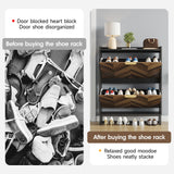 Hidden Shoe Storage Slim Storage Cabinet with Metal Legs