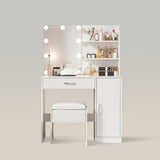 Two-Tier Storage Cabinet Dresser Makeup Vanity