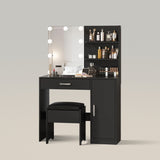 Two-Tier Storage Cabinet Dresser Makeup Vanity