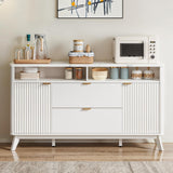 Large Kitchen Storage Cabinets Sideboard Buffet with Shelves and Doors