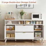 Large Kitchen Storage Cabinets Sideboard Buffet with Shelves and Doors