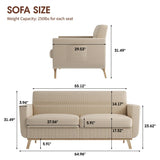 Loveseat Sofa with 2 Drawers and USB Type-C Charging Port