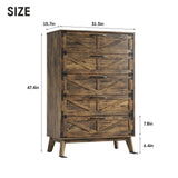 6 Drawers Dresser Wide Wood Dresser TV Stand with Storage Cabinet