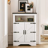 Freestanding Bathroom Sideboard Buffet Cabinet with Doors & Open Storage