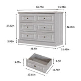 Farmhouse Tall Wood Chest of Storage Dresser Organizer