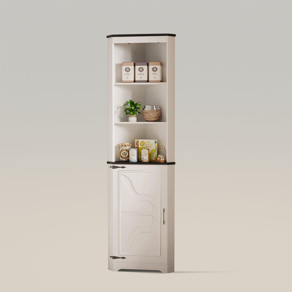 Corner Cabinet Side Free Standing Storage Organizer Corner Shelf