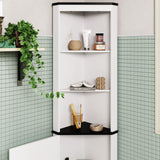 Corner Cabinet Side Free Standing Storage Organizer Corner Shelf