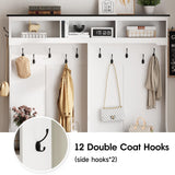 Narrow Coat Rack Shoe Storage Entryway Furniture with Hall Tree