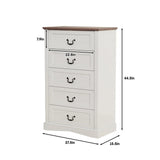 Farmhouse Chest of Drawers with Deep Drawers for Bedroom