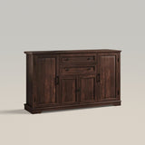 Retro Wide Wood 2 Drawer Dresser with Storage Cabinet