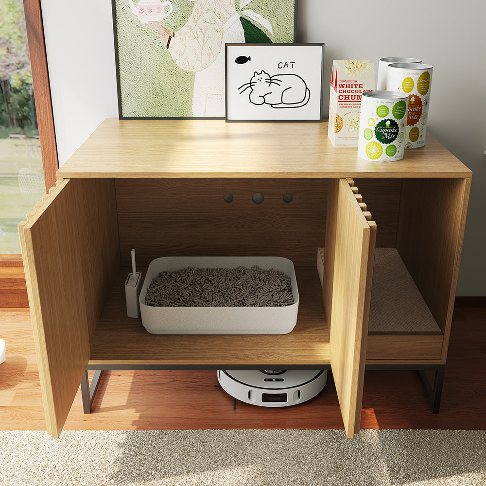 Cat Litter Box Enclosure Furniture Hidden Litter Box - Main Image