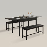 4-8 Metal Frame Dining Kitchen Table Set