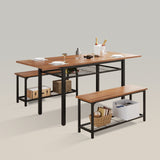 4-8 Metal Frame Dining Kitchen Table Set